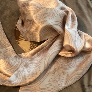 Wide long scarf silk like